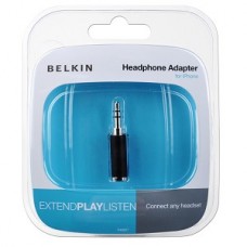 Belkin F8Z270 3.5mm (M) to 3.5mm (F) Headphone Adapter for iPhone/iPod (Black)