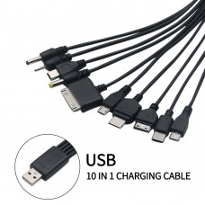 10-In-1 Micro USB Multi-Cable Charger Charging Cables For Mobile Phones All In One USB To Multi-port Cables
