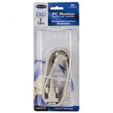 6' Belkin F2N025-06 15-pin SVGA (M) to 15-pin SVGA (F) Video Extension Cable (Beige) 