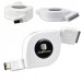 53" JustCom RL3W-IFWM-135 Retractable 6-pin FireWire Cable for iPod (White) 