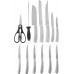Oster Wellisford 14 Piece Stainless Steel Cutlery Set with Black Rubber Wood Block