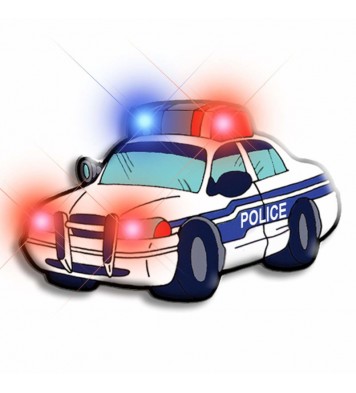 Police Car Flashing Body Light Lapel Pins