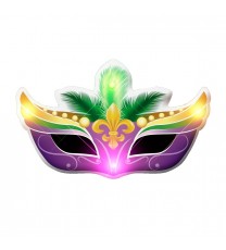 Mardi Gras Mask Flashing Body Light Lapel Pins