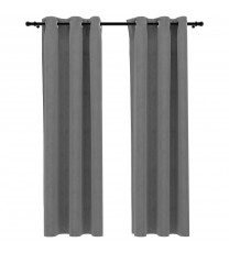 vidaXL Blackout Curtains with Rings 2 pcs Gray 37"x63" Velvet