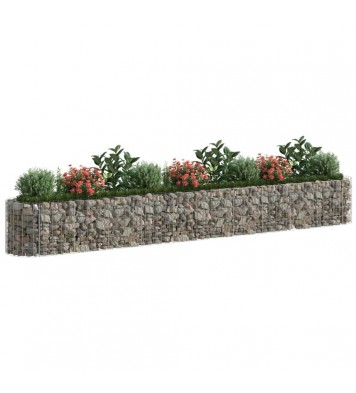 vidaXL Gabion Raised Bed Galvanized Iron 157.5"x19.7"x19.7"