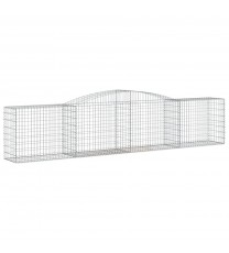 vidaXL Arched Gabion Basket 157.5"x19.7"x31.5"/39.4" Galvanized Iron