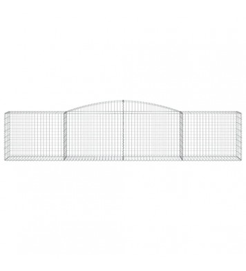 vidaXL Arched Gabion Basket 157.5"x19.7"x31.5"/39.4" Galvanized Iron