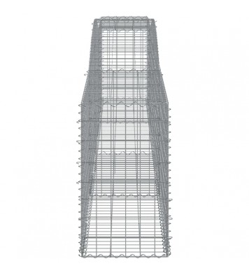 vidaXL Arched Gabion Basket 157.5"x19.7"x31.5"/39.4" Galvanized Iron