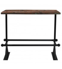 vidaXL Bar Table Solid Reclaimed Wood Multicolor 59.1"x27.6"x42.1"