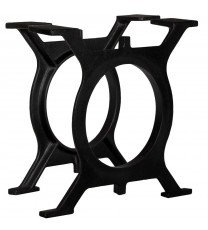 vidaXL Coffee Table Legs 2 pcs O-Frame Cast Iron