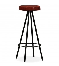 vidaXL Bar Stools 4 pcs Real Leather