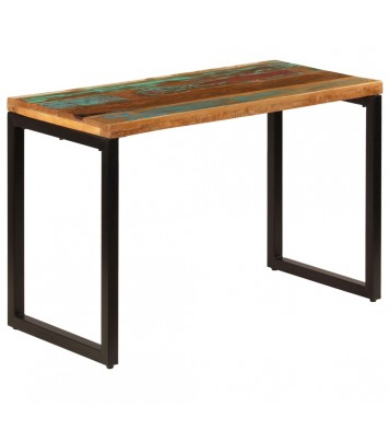 vidaXL Dining Table 45.3"x21.7"x29.9"  Solid Reclaimed Wood and Steel