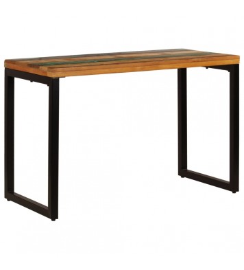 vidaXL Dining Table 45.3"x21.7"x29.9"  Solid Reclaimed Wood and Steel