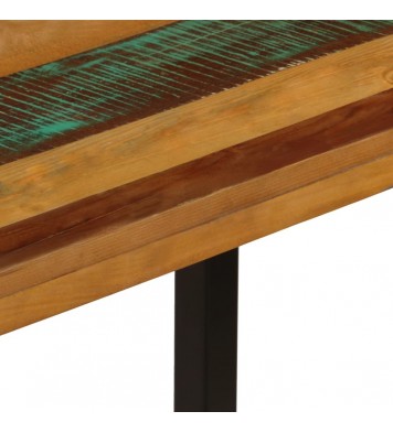 vidaXL Dining Table 45.3"x21.7"x29.9"  Solid Reclaimed Wood and Steel