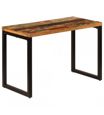 vidaXL Dining Table 45.3"x21.7"x29.9"  Solid Reclaimed Wood and Steel