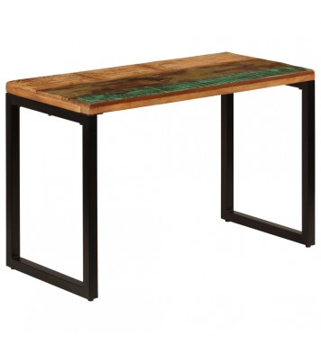 vidaXL Dining Table 45.3"x21.7"x29.9"  Solid Reclaimed Wood and Steel