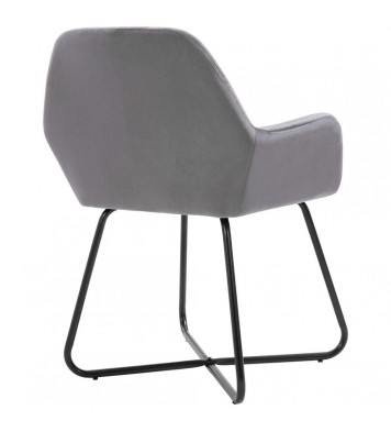 vidaXL Dining Chairs 2 pcs Gray Velvet