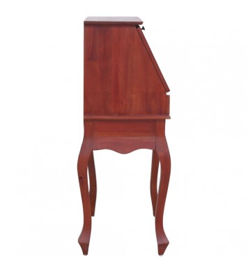 vidaXL Secretary Desk Brown 30.7"x16.5"x40.6" Solid Mahogany Wood