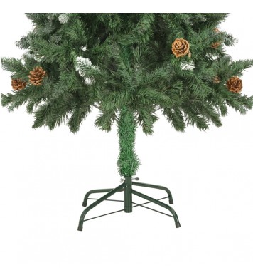 vidaXL Artificial Christmas Tree with Pine Cones and White Glitter 5 ft