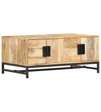 vidaXL Coffee Table 35.4"x21.7"x15.7" Solid Mango Wood