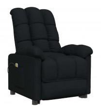 vidaXL Massage Recliner Black Fabric