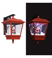 vidaXL Christmas Wall Lamp with LED Lights and Santa Red 15.7"x10.6"x17.7"