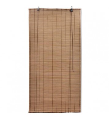 vidaXL Bamboo Roller Blinds 2 pcs Brown 47.2" x 86.8"