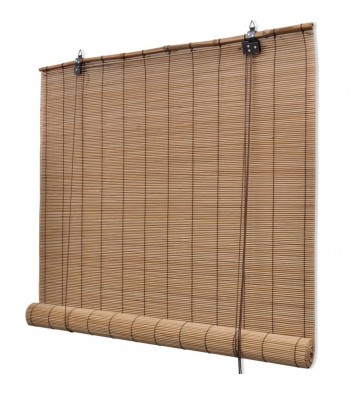 vidaXL Bamboo Roller Blinds 2 pcs Brown 47.2" x 86.8"