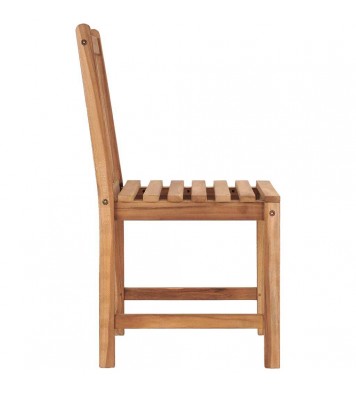 vidaXL Patio Chairs 4 pcs with Cushions Solid Teak Wood