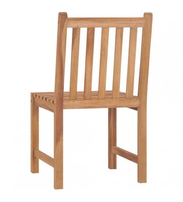 vidaXL Patio Chairs 4 pcs with Cushions Solid Teak Wood