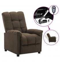 vidaXL Recliner Brown Fabric