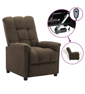 vidaXL Recliner Brown Fabric