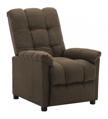 vidaXL Recliner Brown Fabric