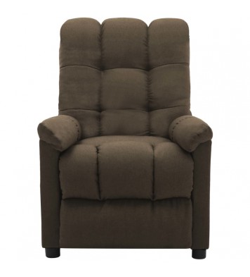 vidaXL Recliner Brown Fabric