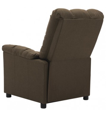 vidaXL Recliner Brown Fabric