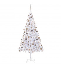 vidaXL Artificial Christmas Tree with LEDs&Ball Set 82.7" 910 Branches