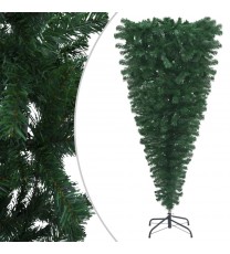 vidaXL Upside-down Artificial Christmas Tree with LEDs&Ball Set 94.5"