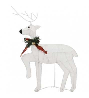 vidaXL Reindeer & Sleigh Christmas Decoration 100 LEDs Outdoor White