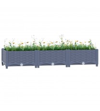 vidaXL Raised Bed 47.2"x15.7"x9.1" Polypropylene