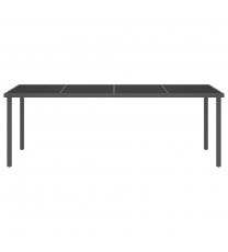 vidaXL Patio Dining Table Anthracite 86.6"x35.4"x29.5" Steel and Glass