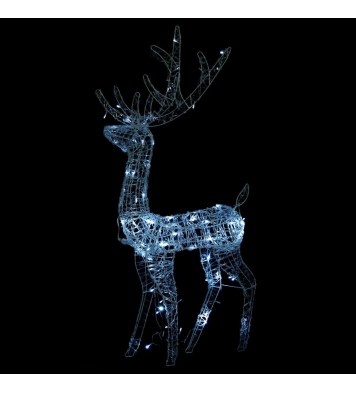 vidaXL Acrylic Reindeer Christmas Decorations 2 pcs 47.2" Cold White