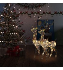 vidaXL Acrylic Reindeer Christmas Decorations 2 pcs 47.2" Multicolor