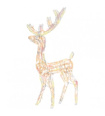 vidaXL Acrylic Reindeer Christmas Decorations 2 pcs 47.2" Multicolor