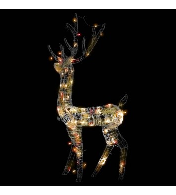 vidaXL Acrylic Reindeer Christmas Decorations 2 pcs 47.2" Multicolor