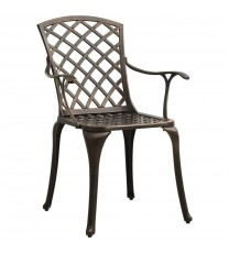 vidaXL Patio Chairs 4 pcs Cast Aluminum Bronze