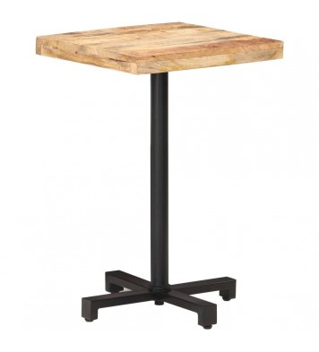 vidaXL Bistro Table Square 19.7"x19.7"x29.5" Rough Mango Wood