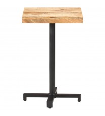 vidaXL Bistro Table Square 19.7"x19.7"x29.5" Rough Mango Wood