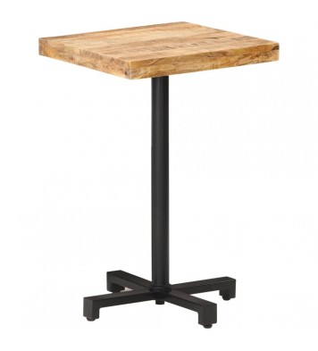 vidaXL Bistro Table Square 19.7"x19.7"x29.5" Rough Mango Wood