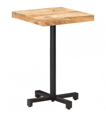 vidaXL Bistro Table Square 19.7"x19.7"x29.5" Rough Mango Wood