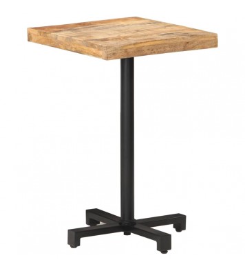 vidaXL Bistro Table Square 19.7"x19.7"x29.5" Rough Mango Wood